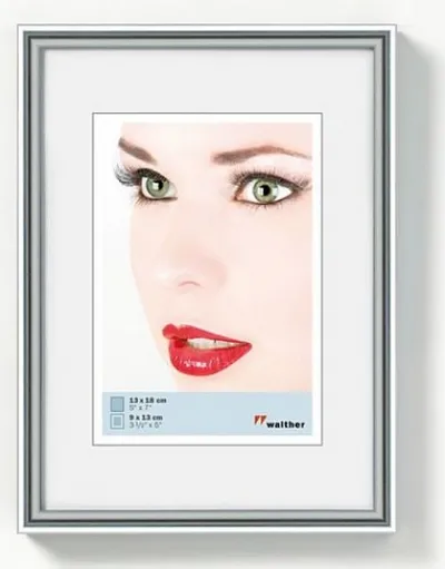 Walther Kunststoffrahmen KS824H Galeria 18x24cm silber