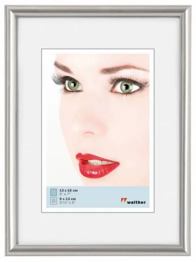 Walther Kunststoffrahmen KS913H Galeria 9x13cm silber