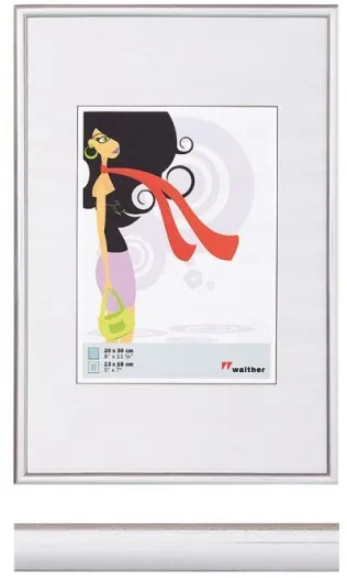 Walther Kunststoffrahmen KV835S New Lifestyle 28x35cm silber