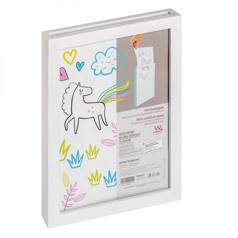 Walther MB130W Artist Explorer 24X29,7cm weiss mit Kunstglas