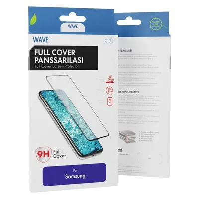 Wave Full Cover -panssarilasi, Samsung Galaxy A25, musta kehys