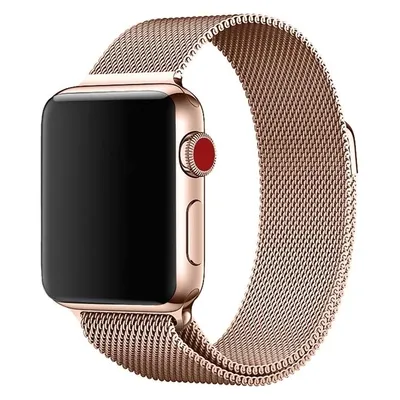 Wave teräspunottu ranneke, Apple Watch / /, ruusukulta