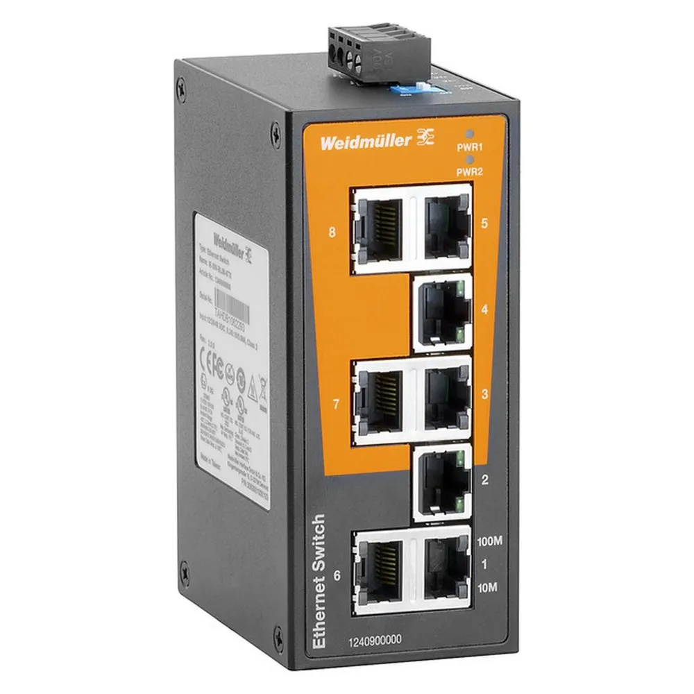 Weidmüller Network Switch Unmanaged, Fast Ethernet (8 Ports)