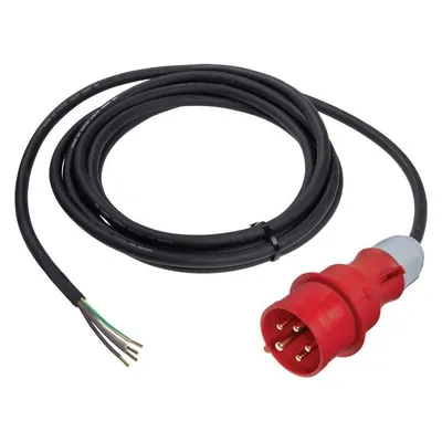 Weingartner Anschlussleitung H07RN-F 5x4mmÂ² 5m CEE-Stecker,5-polig schwarz