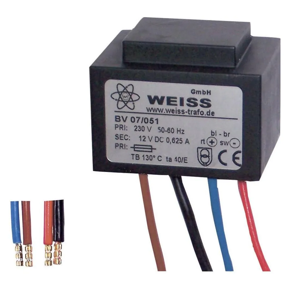 Weiss Elektrotechnik Kompaktnetzteil Transformator mit eingebauter Gleichrichtung und Glättung