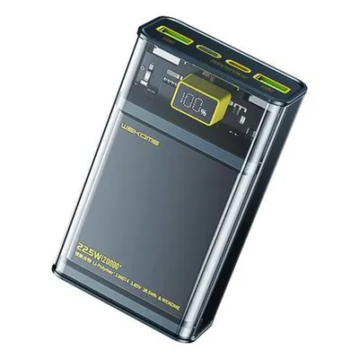 Externe Batterie WEKOME WP-321 20000 mAh Kabelloser Ladeadapter Schwarz Transparent
