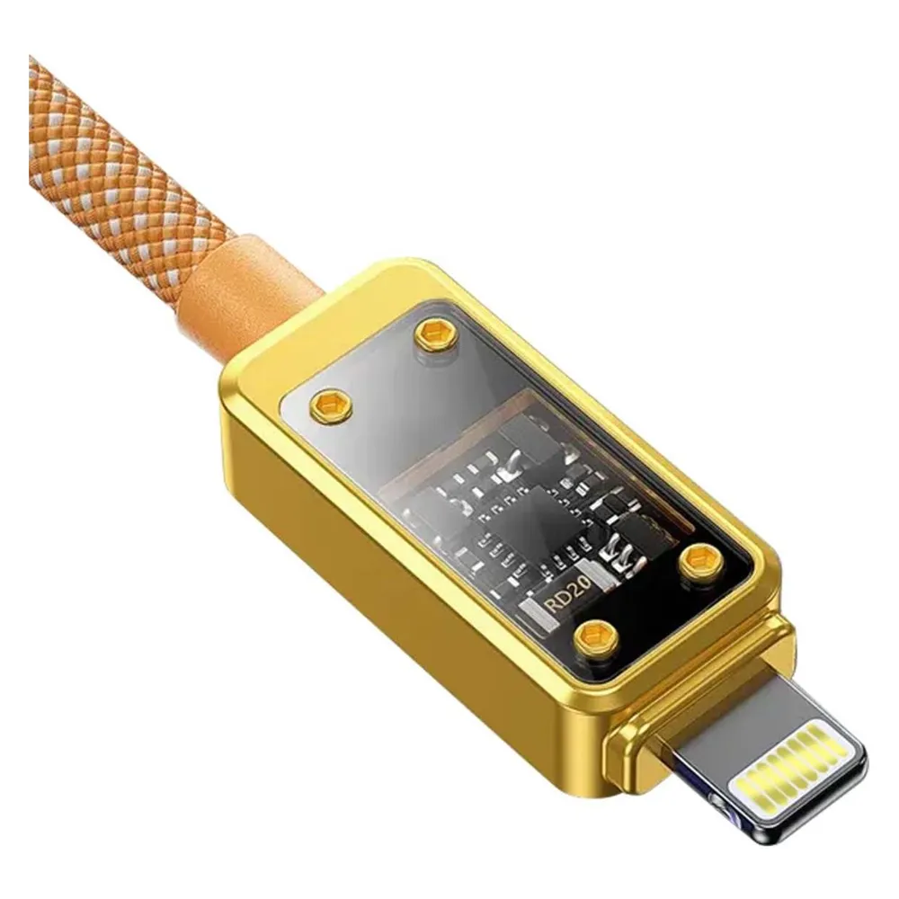 Wekome WDC-08 Vanguard-Serie – USB-C-zu-Lightning-Schnelllade-PD-Verbindungskabel 20 W 1 m (Gold)