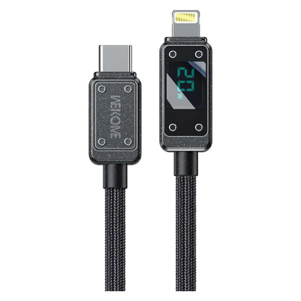 Wekome WDC-08 Vanguard-Serie – USB-C-zu-Lightning-Schnelllade-PD-Verbindungskabel 20 W 1 m (trüb)
