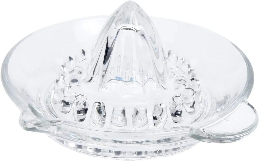 WestCraft Zitruspresse Manuelle Zitronenpresse / Zitruspresse, Glas, 14,5 cm mit Handgriff, mit Ausgießer, ideal zum schnellen Entsaften von Zitrusfrüchten