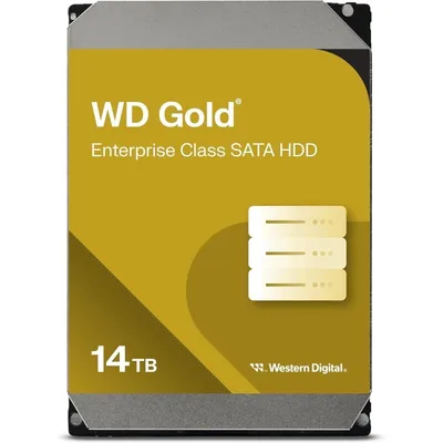 Western Digital WD HD3.5 Gold Di 14 TB SATA3-RAID-Speichergerät - Hochleistungsfähiger 14-TB-Speicher im SATA3-RAID-Modus für Profis