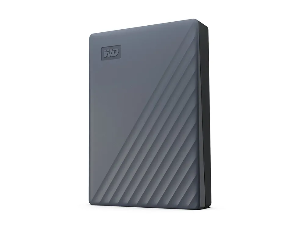 Western Digital WD My Passport grau 6TB | wdby3j0060bgy-wesn | funktioniert mit USB-C - USB 3.0 Micro-B