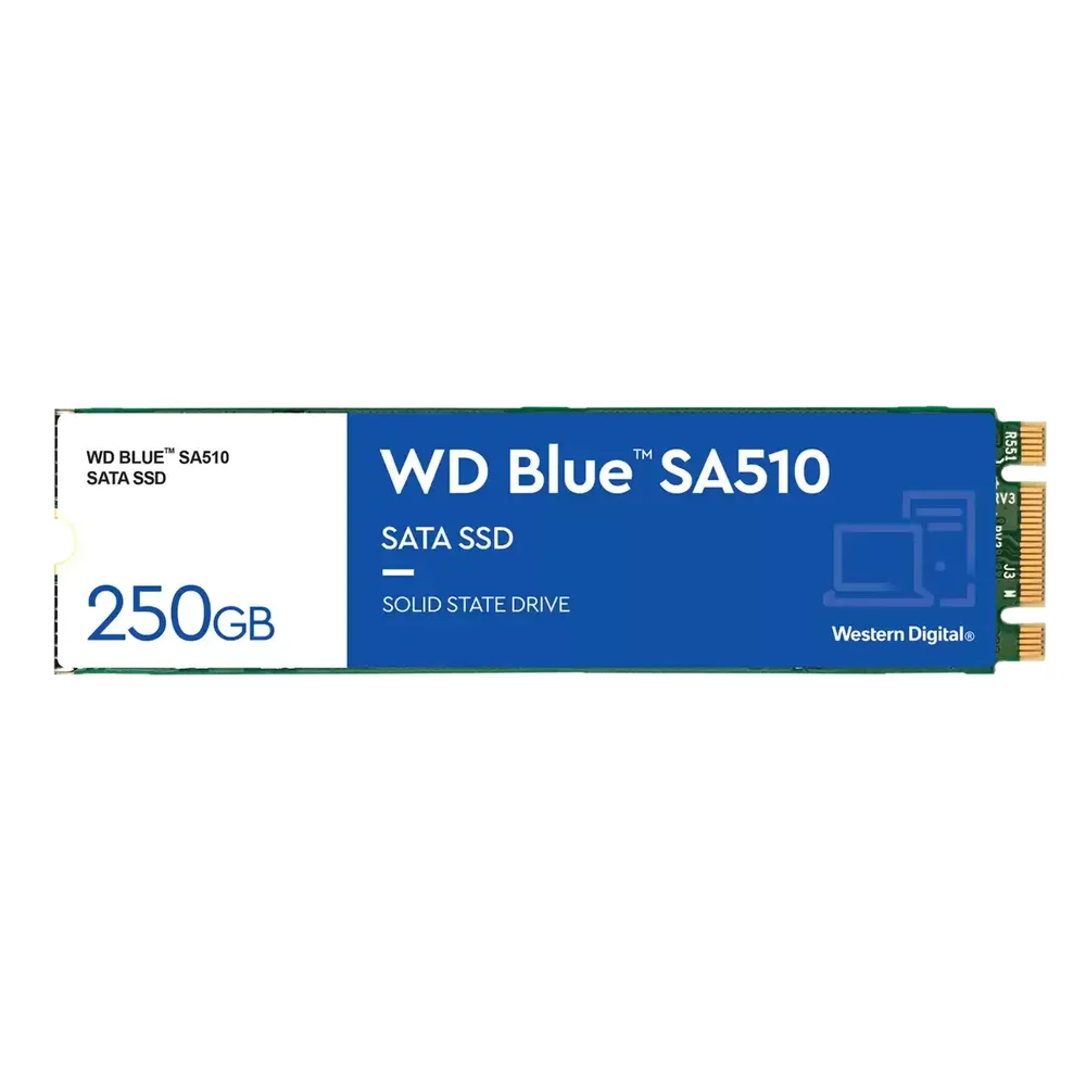 Western Digital WD Blue SA510 SSD 250GB | wds250g3b0b | M.2 2280 / B-M-Key / SATA 6Gb/s