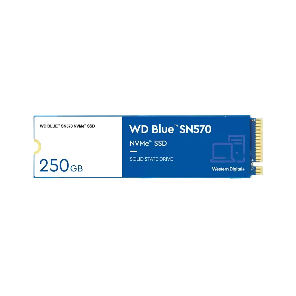 Western Digital WD Blue SN570 NVMe SSD 250GB | wds250g3b0c | M.2 2280 / M-Key / PCIe 3.0 x4
