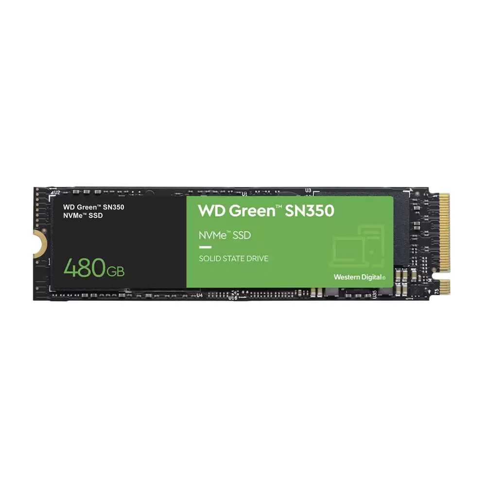 Western Digital WD Green SN350 NVMe SSD 480GB | wds480g2g0c | M.2 2280 / M-Key / PCIe 3.0 x4