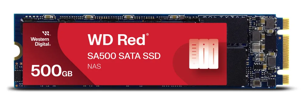 Western Digital WD Red SA500 NAS SATA SSD 500GB | wds500g1r0b | M.2 2280 / B-M-Key / SATA 6Gb/s
