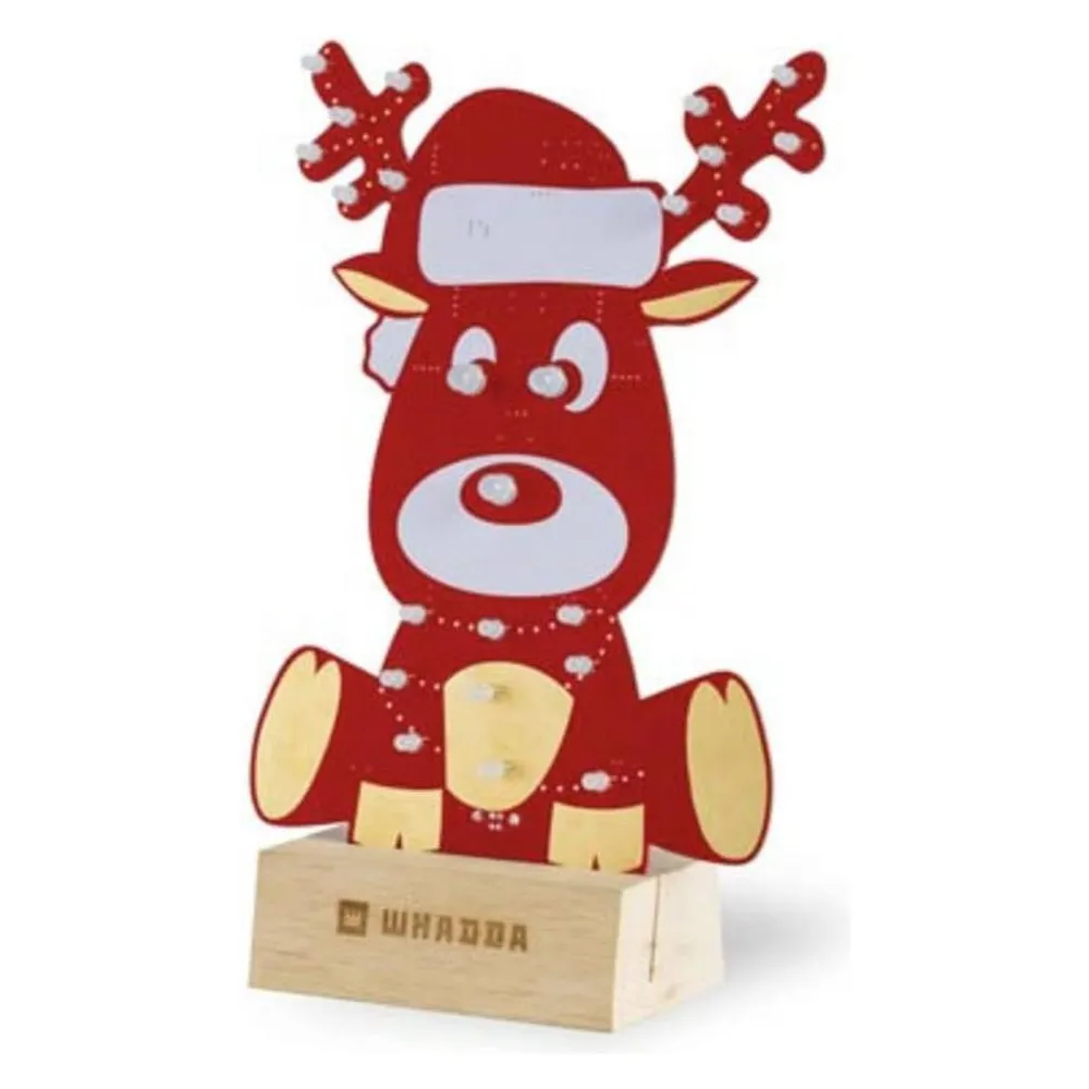 Whadda WPXL102 LED Bausatz Rudolf XL vormontiertes Programmierkit - rote Version