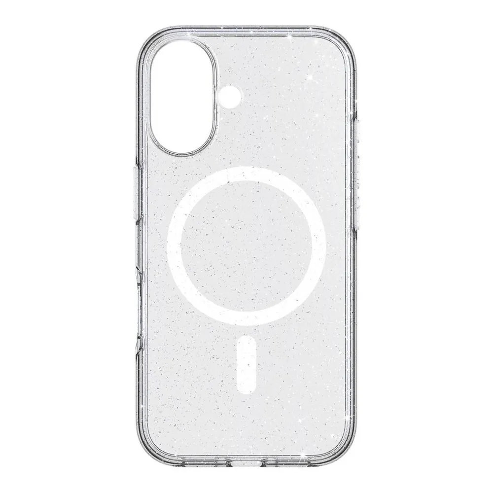 "Cover ""Mag Glitter Case"" für Apple iPhone 16, Transparent (00228245)"