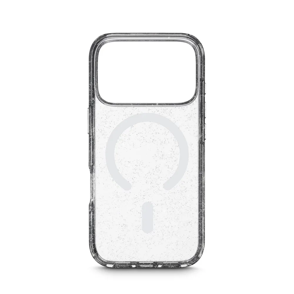 "Cover ""Mag Glitter"" für Apple iPhone 17 Pro, Transparent (00080474)"