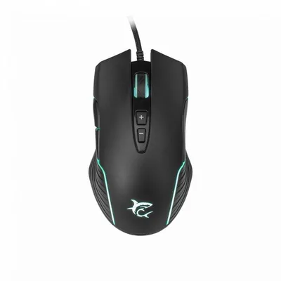 Maus White Shark Azarah Ambidextrous USB Typ-A 6400 DPI Schwarz RGB