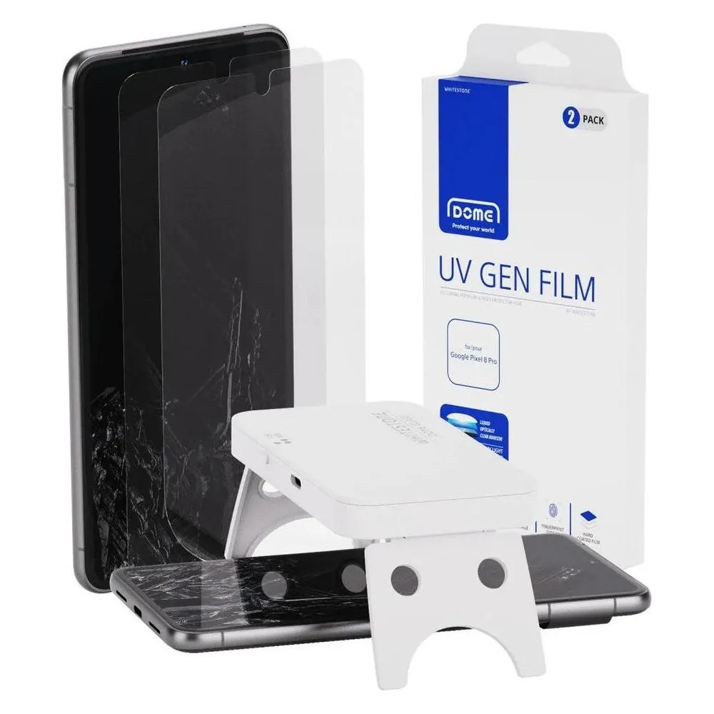 Whitestone Dome UV Gen Schutzfolie für Google Pixel 8 Pro – 2 Stk.
