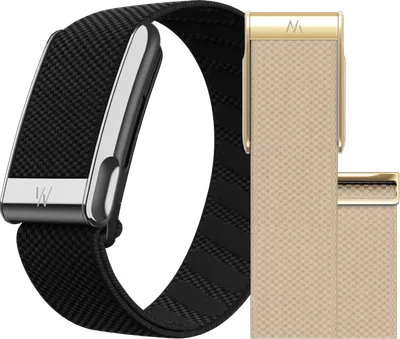 WHOOP MG Life Schwarz Mitgliedschaft 1 Jahr + WHOOP MG SuperKnit Luxuriöses Armband Dunkelblau