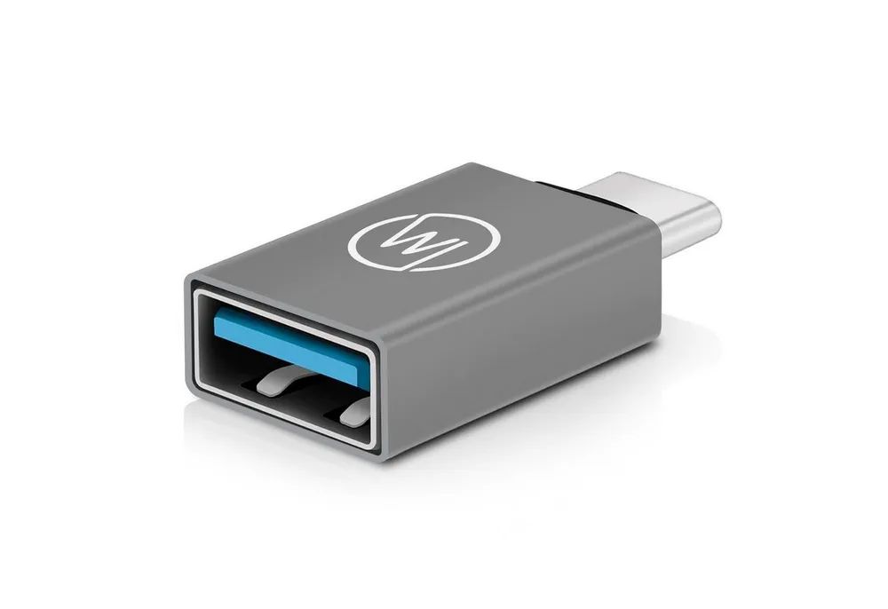 Wicked Chili 1X USB C auf USB A SuperSpeed Alu Adapter (max. 5 Gbps) USB-Adapter USB-C zu USB-A, USB Adapter für Handy mit USB C Anschluss, kompatibel mit Samsung Gal