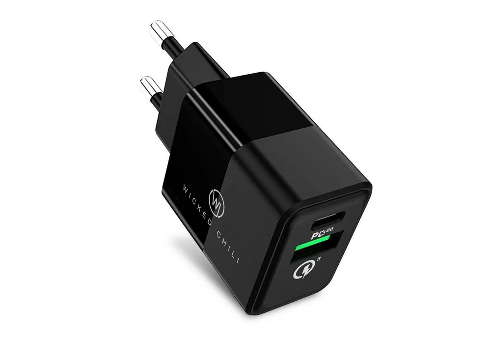 Wicked Chili 20W Dual USB-Netzteil mit QC 3.0 + USB-C PD Charge Steckernetzteil