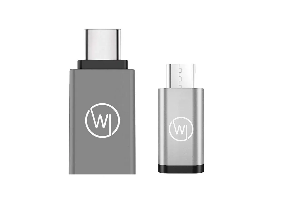 Wicked Chili 2er Set MicroUSB + USB C Superspeed OTG Handy Adapter USB-Adapter MicroUSB, USB-C zu USB-A, USB-C, MicroUSB auf USB C Adapter: Für OTG-fähige Smartphones / Tablets mit m
