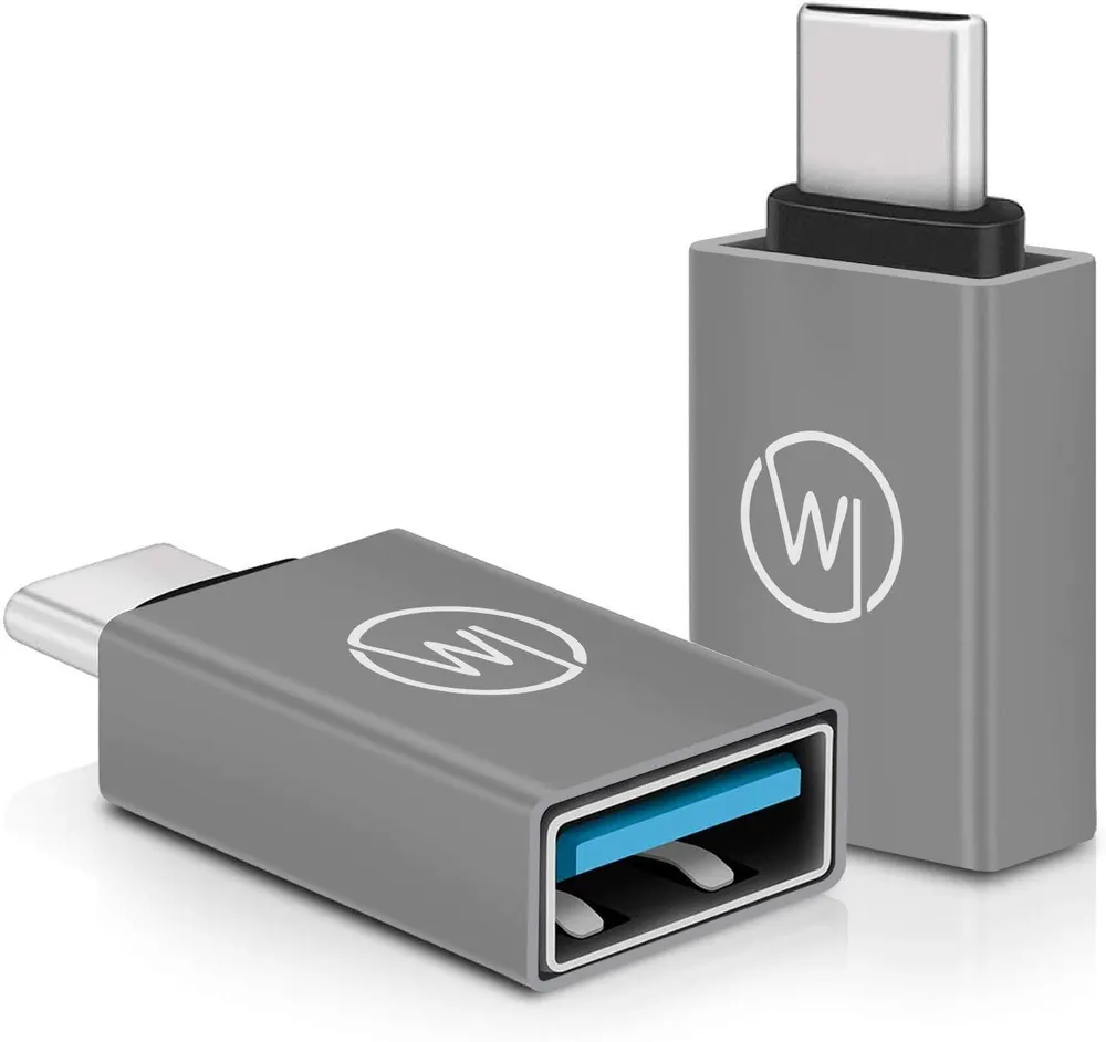 Wicked Chili 2x USB-C auf USB 3.2 / 3.0 Adapter für Laptop & Handy USB-Adapter USB-C zu USB-A, USB Adapter für Laptop und Handy mit USB C Anschluss, kompatibel mit