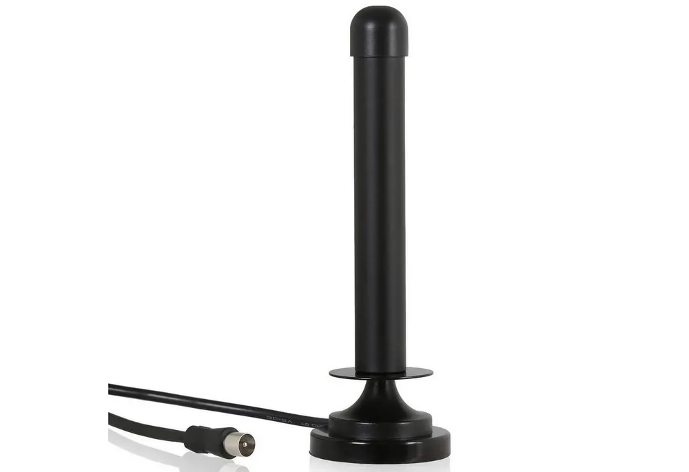 Wicked Chili DVB-T2 Antenne für HD TV Receiver, Freenet TV, 3m Innenantenne (DVB-T, DVB-T2, für Innenbereich, DVBT), Mit Magnetfuß, Kabellänge: ca. 3 m, Verstärkung: 6dBi, ideal für DVB-T