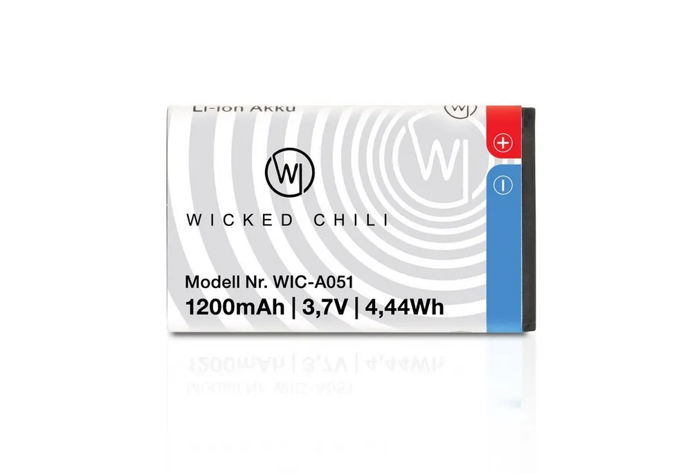 Wicked Chili Ersatz-Akku für Fritz!Fon C6 1,2Ah / 3,7V / 4,44Wh Zusatz-Akku Pro Series (3,7 V), WIC-A051 Zusatzakku für Fritz!Fon C6 - Li-Ion Akku