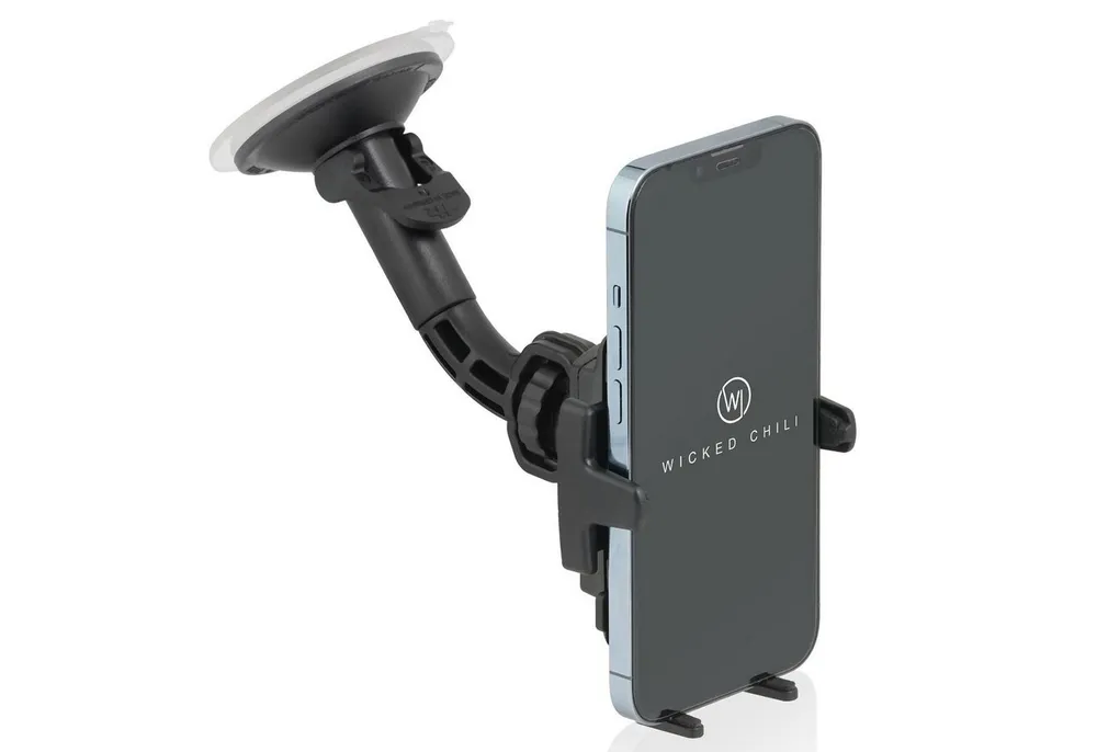 Wicked Chili Smartphone-Halterung KFZ Handyhalterung für iPhone 17 16 15 14 13 12 11, (1er Set, 2-tlg., Made in Germany, Auto Halterung mit Kugelgelenk und Saugnapf für iPho)