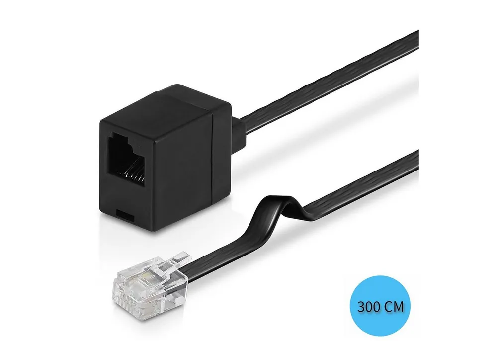 Wicked Chili Verlängerungskabel kompatibel mit Carrera Digital Handregler Verlängerungskabel, Spezial-Stecker, Spezial-Stecker Buchse (300 cm), 3m Verlängerungskabel für Handregler