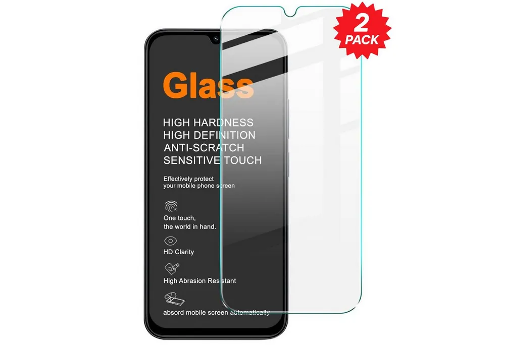 Wigento Displayschutzglas 2x für Xiaomi Redmi A7 Pro Bildschirmschutz 9H HD Hartglas für Xiaomi Redmi A7 Pro, Spar Set 0,26mm 9H 2.5D Hart Glas Folie, hoher Schutz