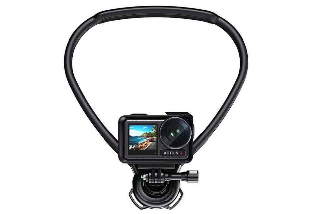 Wigento Für DJI GoPro Insta360 Action Kamera Rotierbare Nackenhalterung Zubehör Drohne