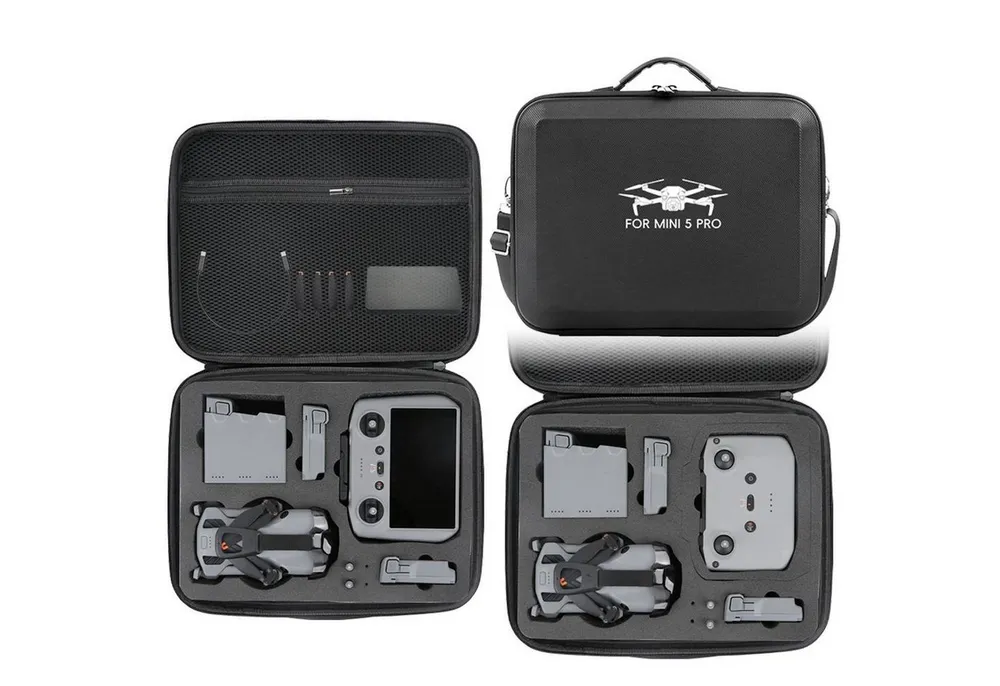 Wigento Für DJI Mini 5 Pro Fly More All-in-one Organizer Schultertasche Zubehör Drohne