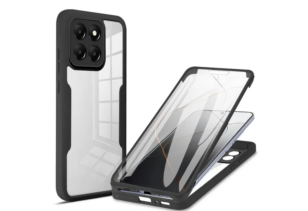 Wigento Handyhülle 360 Grad für Xiaomi 17 mit Display & Kameraschutz Bumper Schwarz 6,36 Zoll, 360 Grad Schutz, stoßdämpfend, robust