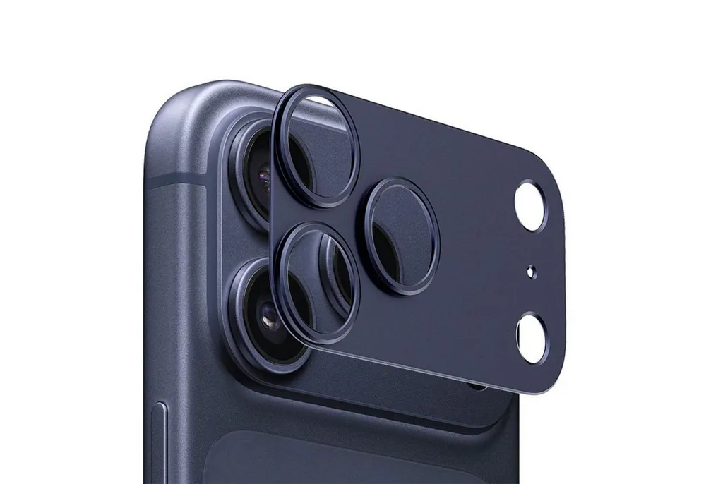 Wigento Handyhülle Für Apple iPhone 17 Pro Kamera Full Schutzring Aluminium Blau, Aluminiumlegierung, hohe Lichtdurchlässigkeit, Anti-Fingerprint