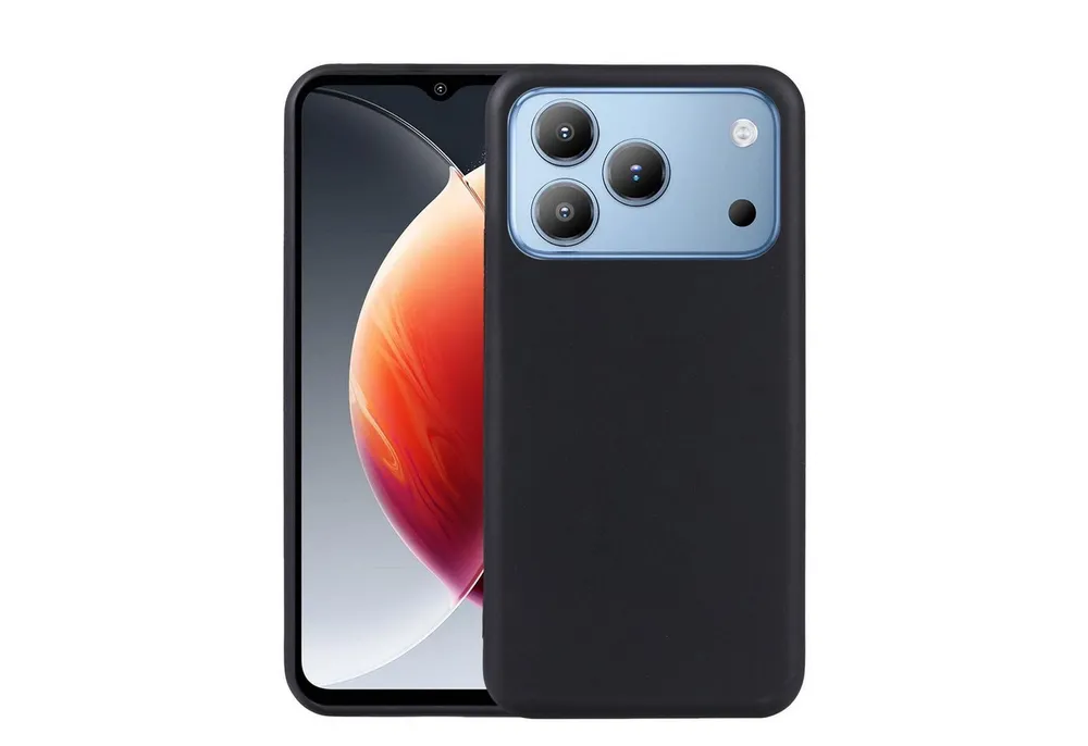 Wigento Handyhülle für Blackview WAVE 7C TPU Silikon Slim Dünn Flexibel Cover Schwarz 6,56 Zoll, Stilvolle TPU Hülle, präzise Aussparungen, schützend