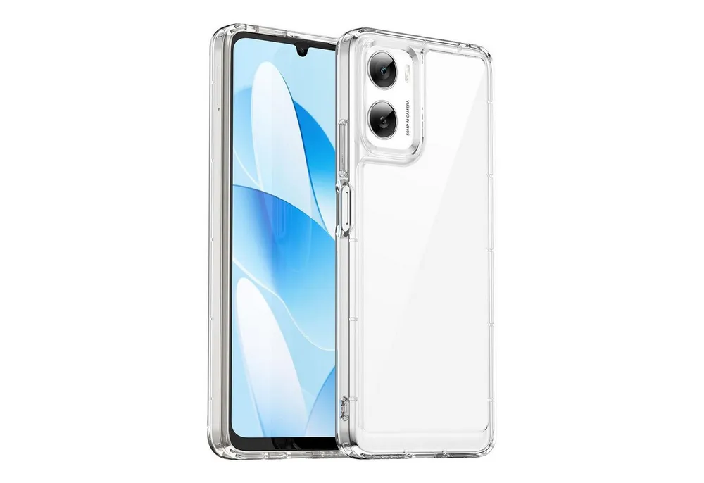 Wigento Handyhülle Für Motorola Moto G06 4G Colorful TPU Acryl Schutz Hülle Transparent, Colorful Series Hybrid Schutzhülle