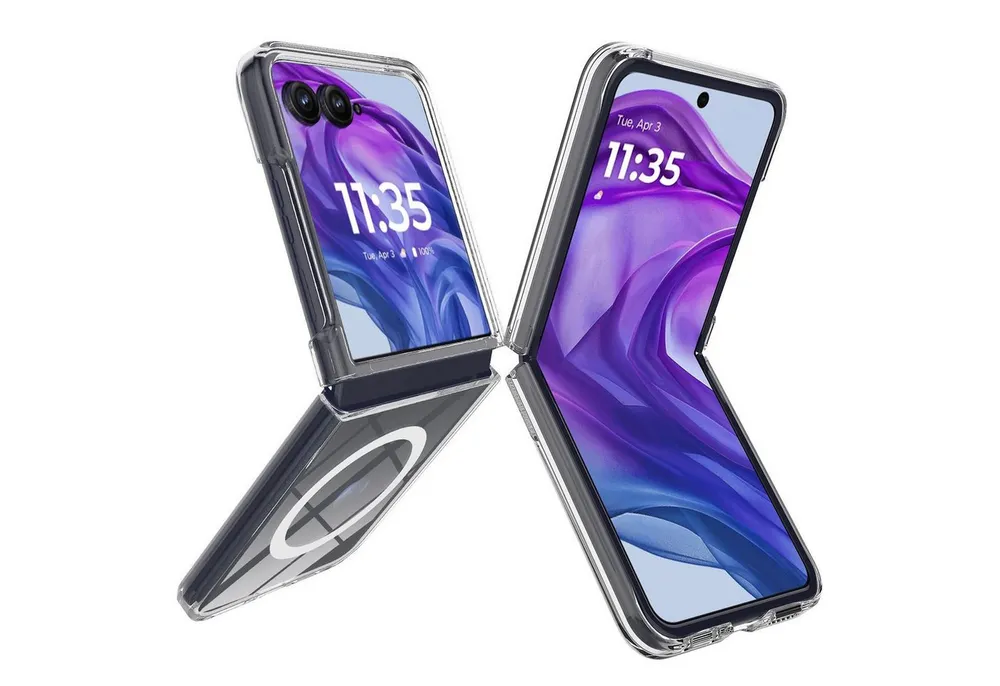 Wigento Handyhülle Für Motorola Razr 60 Ultra / Razr Ultra 2025 MagSafe Hülle Transparent, MagSafe kompatibel