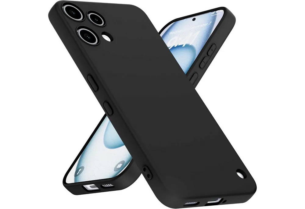 Wigento Handyhülle für Nothing Phone 3a Lite TPU Silikon Slim Dünn Flexibel Schwarz 6,77 Zoll, Stilvolle TPU Hülle, präzise Aussparungen, schützend