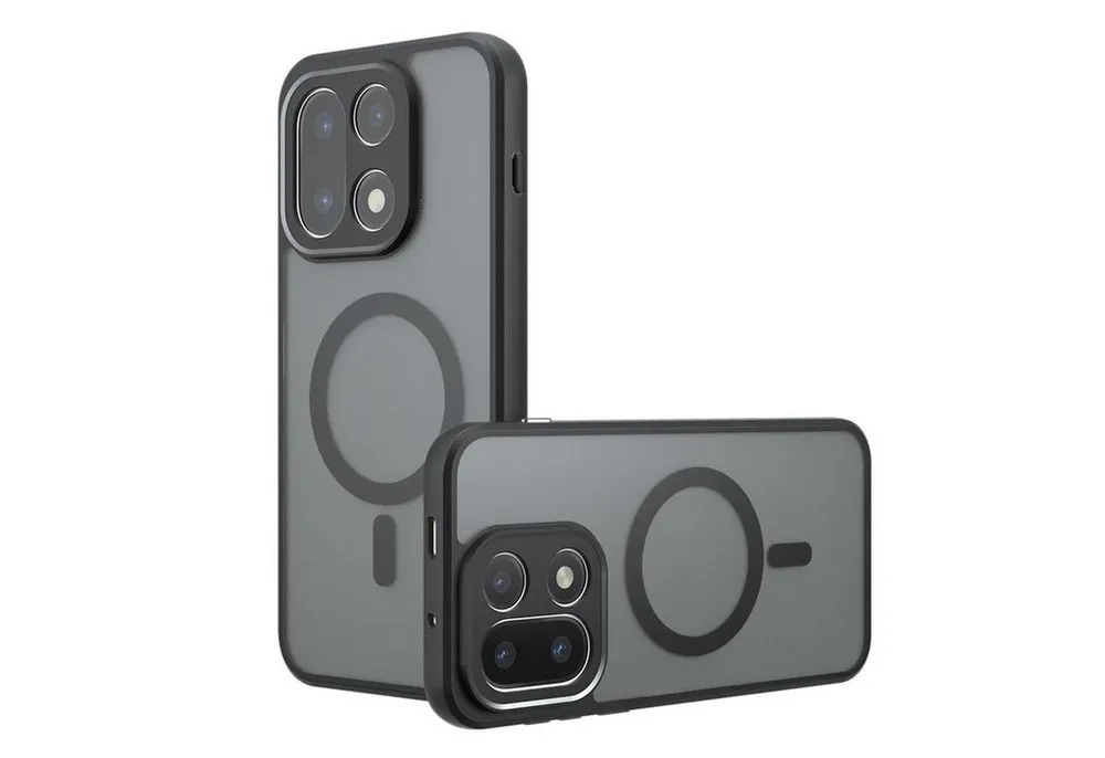 Wigento Handyhülle Für OnePlus 15 Armor MagSafe TPU PC Hybrid Schutz Hülle Schwarz, Stilvoll, MagSafe, präzise Passform