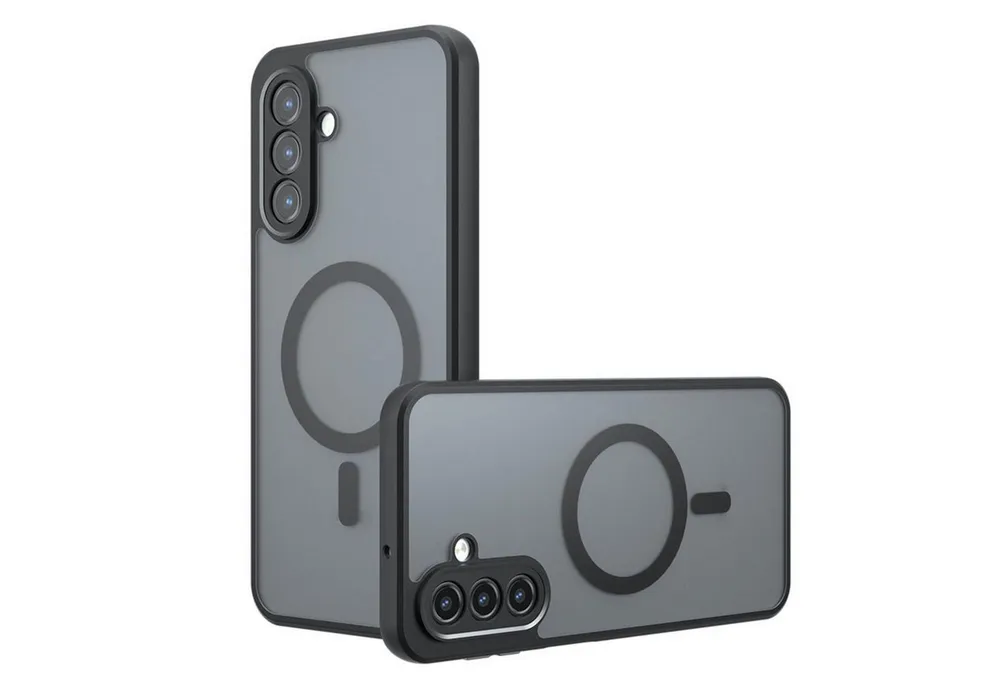 Wigento Handyhülle Für Samsung Galaxy A17 5G / 4G Armor MagSafe Schutz Hülle Schwarz, Stilvoll, MagSafe, präzise Passform