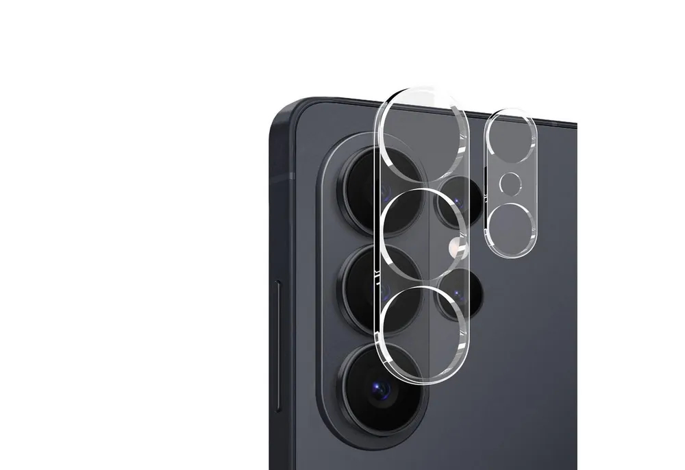 Wigento Handyhülle Für Samsung Galaxy S26 Ultra Schutz Glas Kamera Linsen Komplettschutz, 9H Glas, HD-Klarheit, kratzfest
