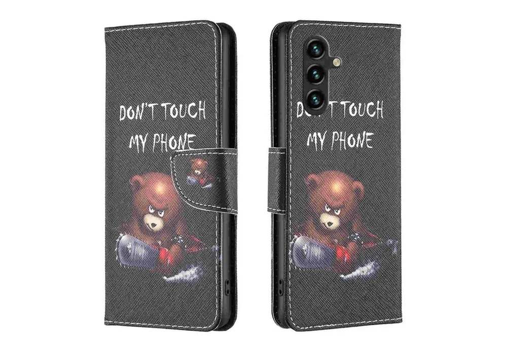 Wigento Handyhülle Für Samsung Galaxy A55 Kunstleder Schutz Tasche Hülle Book Motiv 1