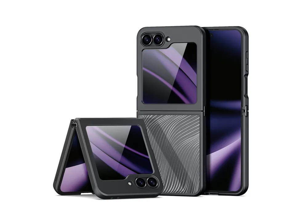 Wigento Handyhülle Für Samsung Galaxy Z Flip7 FE / Flip6 Aimo Series TPU / PC Feel Hülle