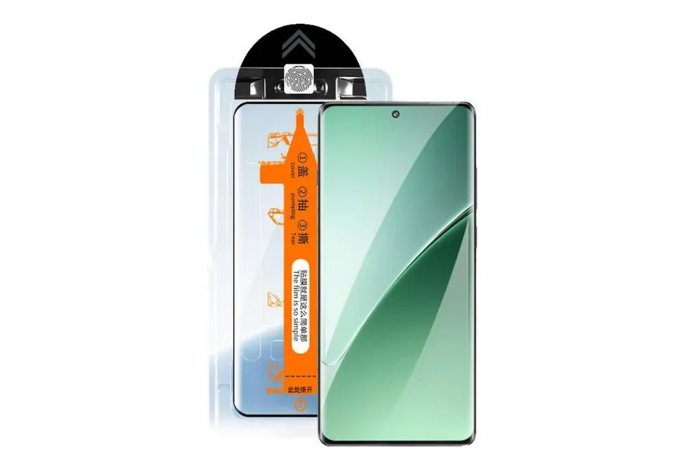 Wigento Handyhülle Für Xiaomi 15 Ultra Easy Install 3D Premium 0,3mm 9H Schutz Hart Glas, Selbstmontage Ausrichtungsgehäuse