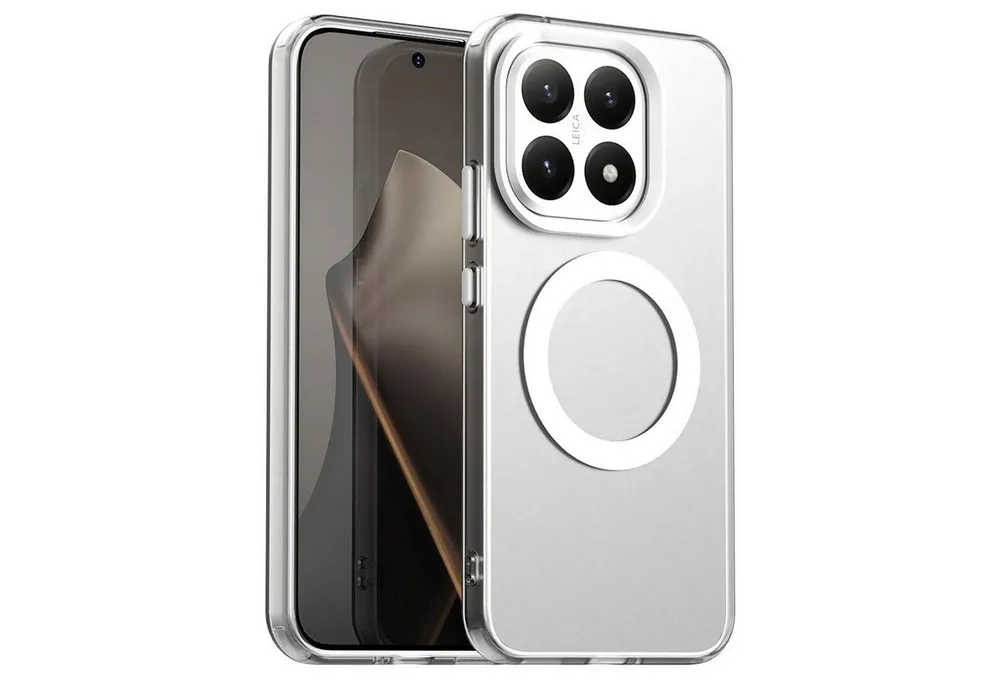 Wigento Handyhülle Für Xiaomi 15T 5G Candy Design Magsafe Hybrid TPU Schutzhülle Weiß, Magsafe Funktion, Stoßschutz, präzise Aussparungen