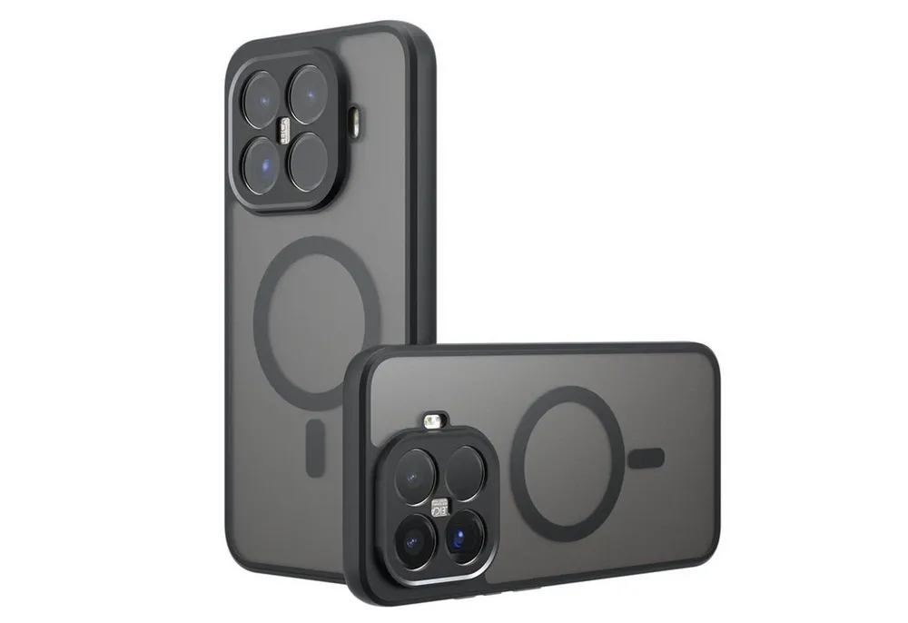 Wigento Handyhülle Für Xiaomi 15T Pro 5G Armor MagSafe TPU PC Hybrid Schutz Hülle Schwarz, Stilvoll, MagSafe, präzise Passform